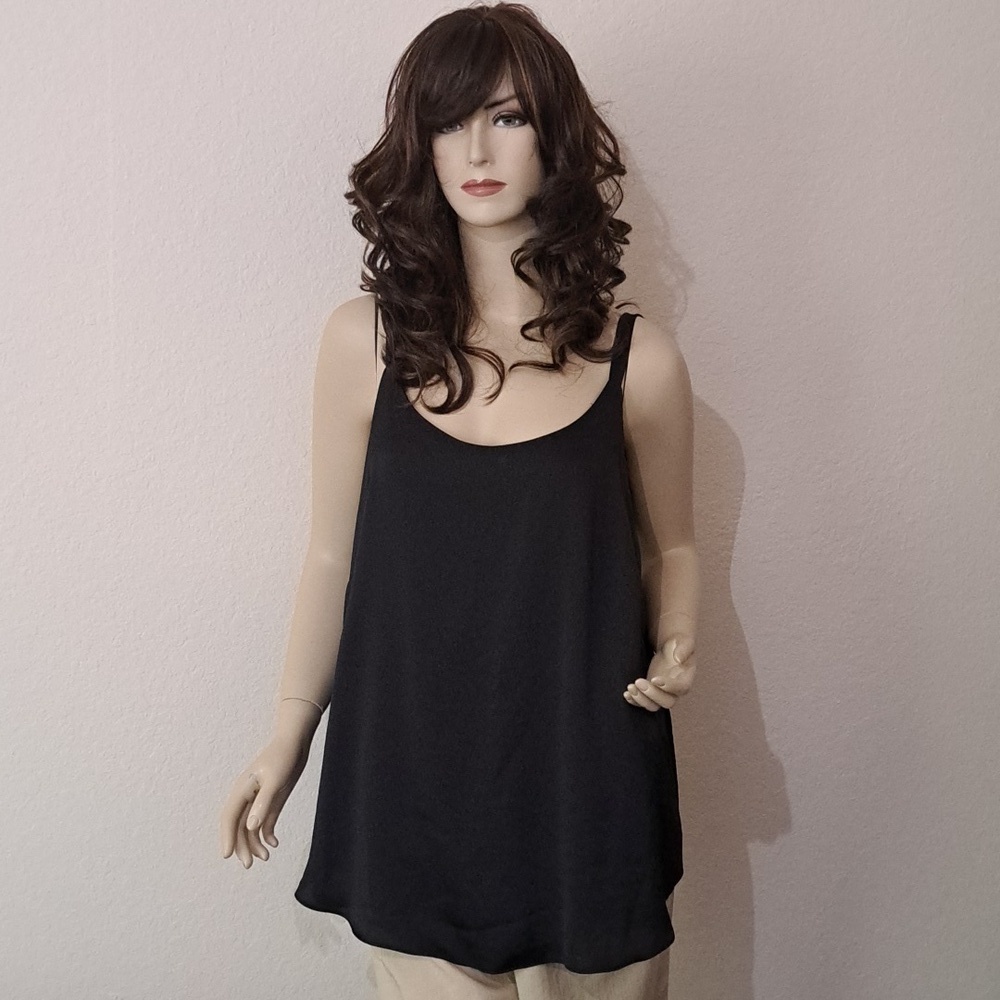 Black Sleeveless Camisole with Strappy Back
